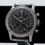Breitling Vintage Navitimer Ref 806 Steel Black Gold Wing Logo Dial
